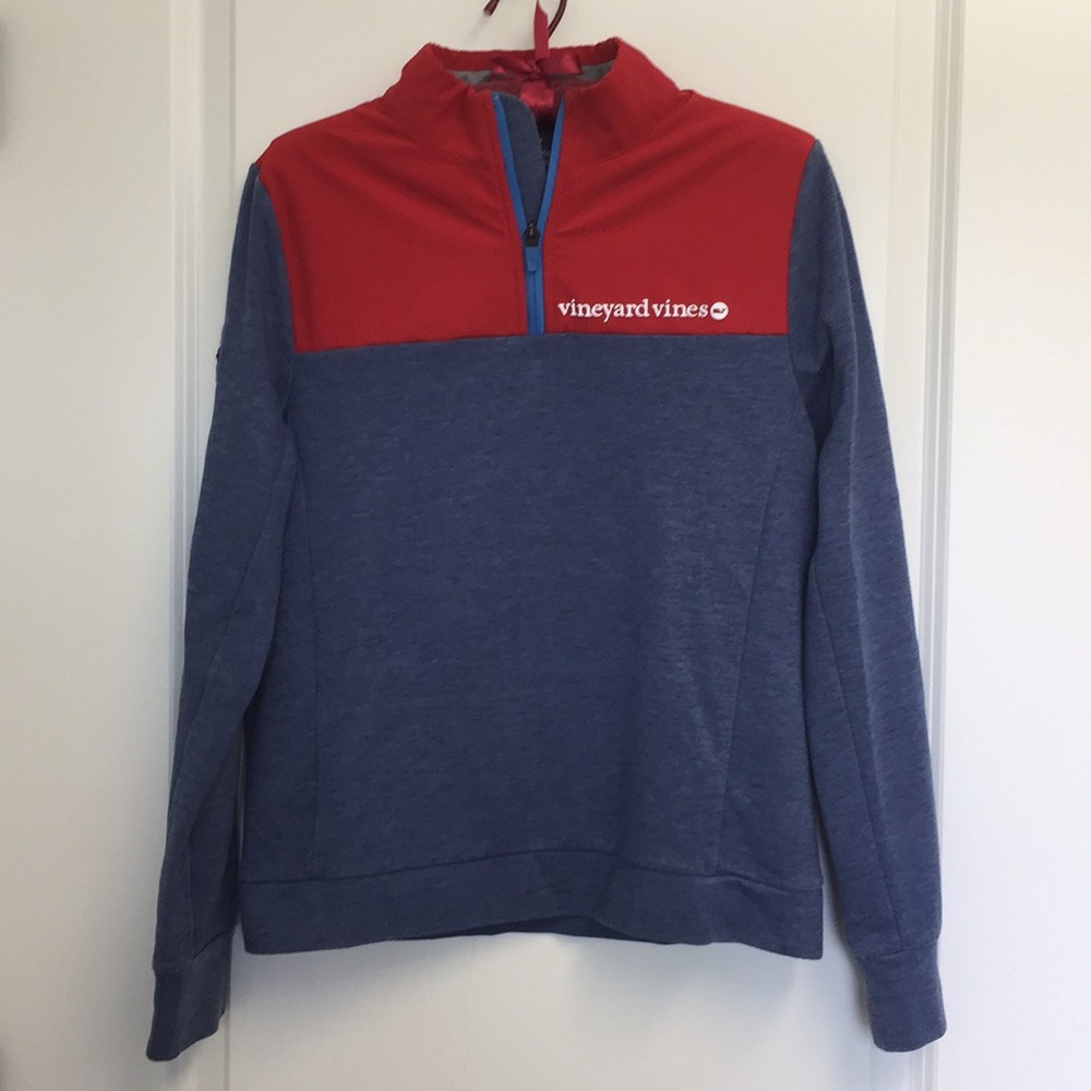 Vineyard Vines Boys 1/4 Zip Sweatshirt, L (16)